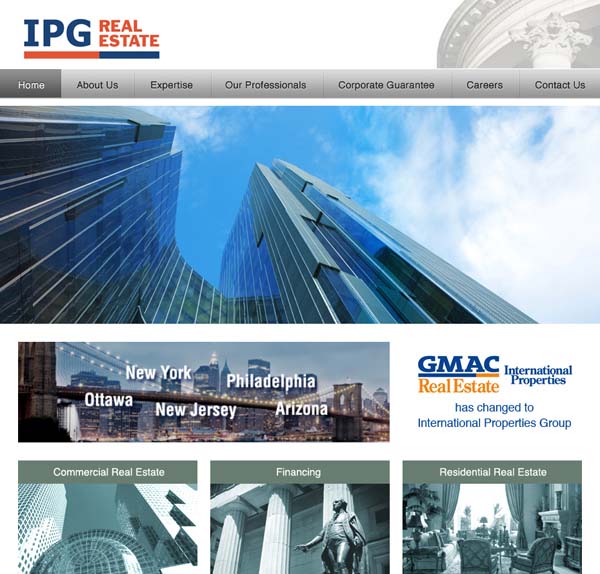 ipg real estate web design